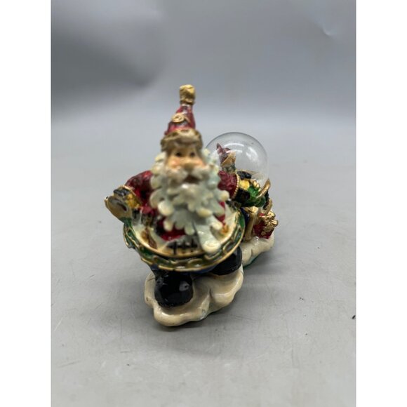 Vintage Christmas Santa Sleigh Snow Globe Figurine 5" Tall Pre-owned READ - Picture 2 of 7
